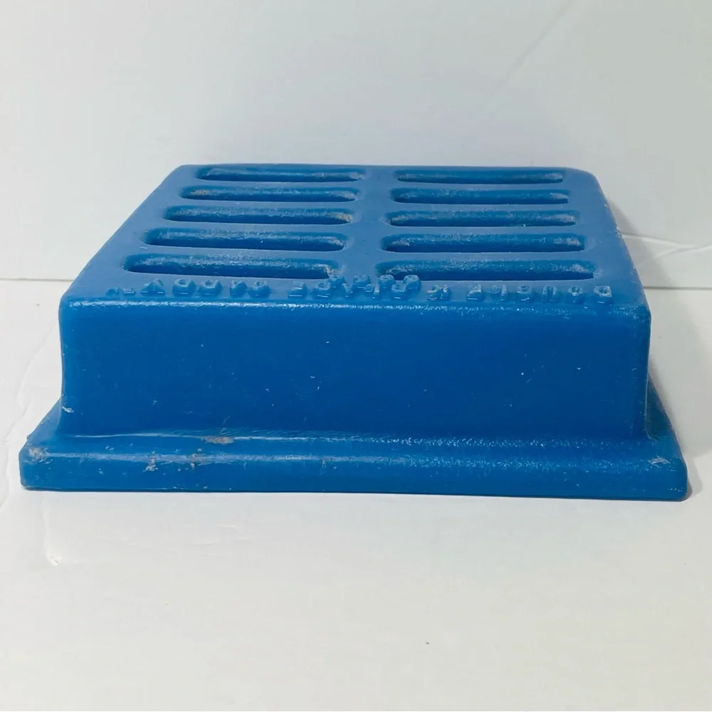 Dog Grooming Blade Caddy Vintage Double K Blue 5353 Holds 10 Clipper Reg Blades